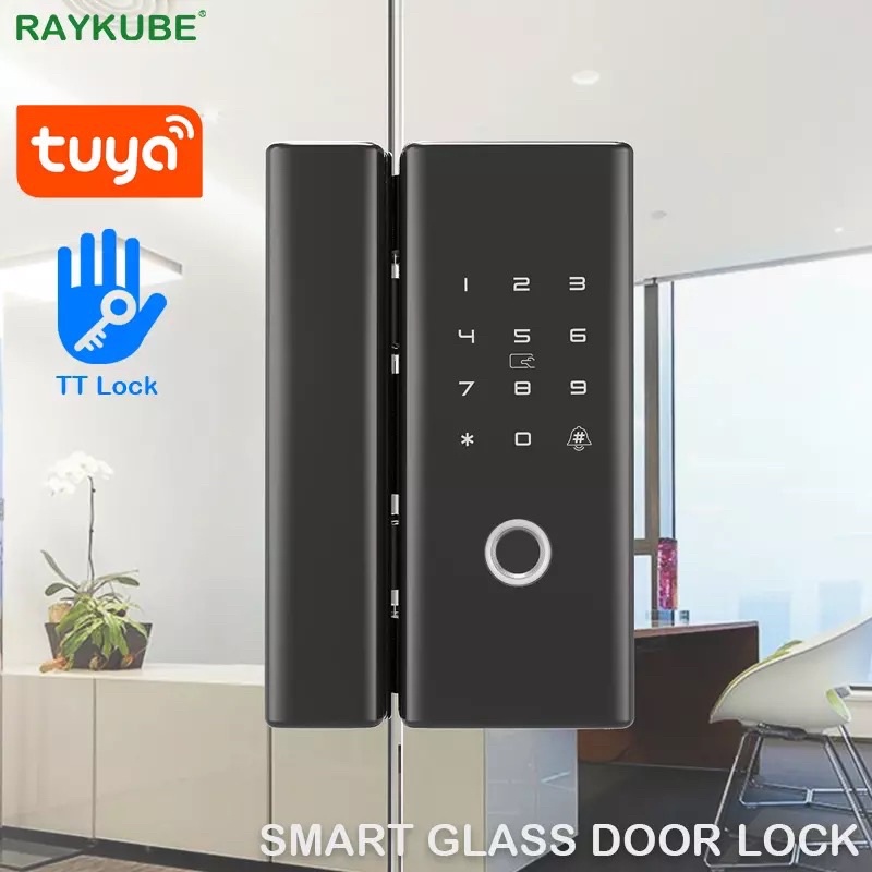 Khoá cửa kính cường lực TTLock, Mở điện thoại - Vân tay - Pass - Thẻ từ...