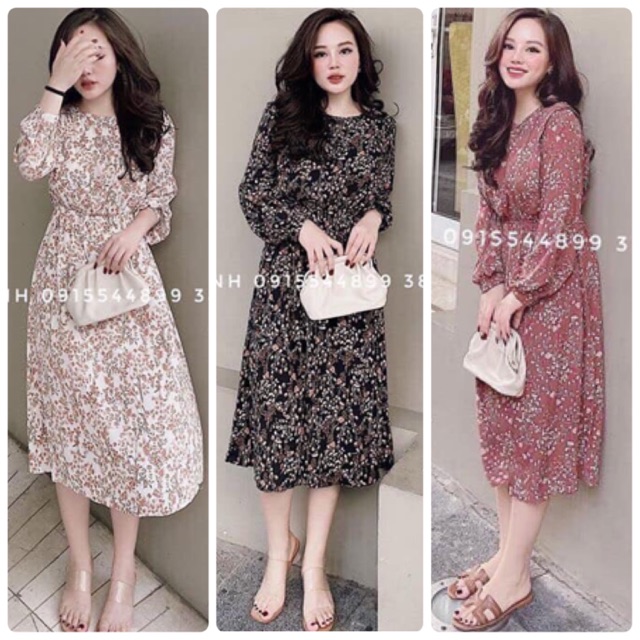 ĐẦM MIDI HOA NHÍ