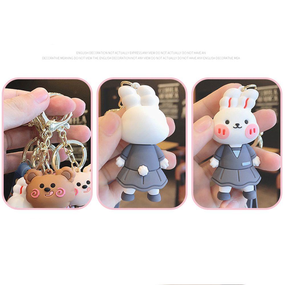 Móc Khóa Hình Gấu / Thỏ Bunny Hoạt Hình Dễ Thương