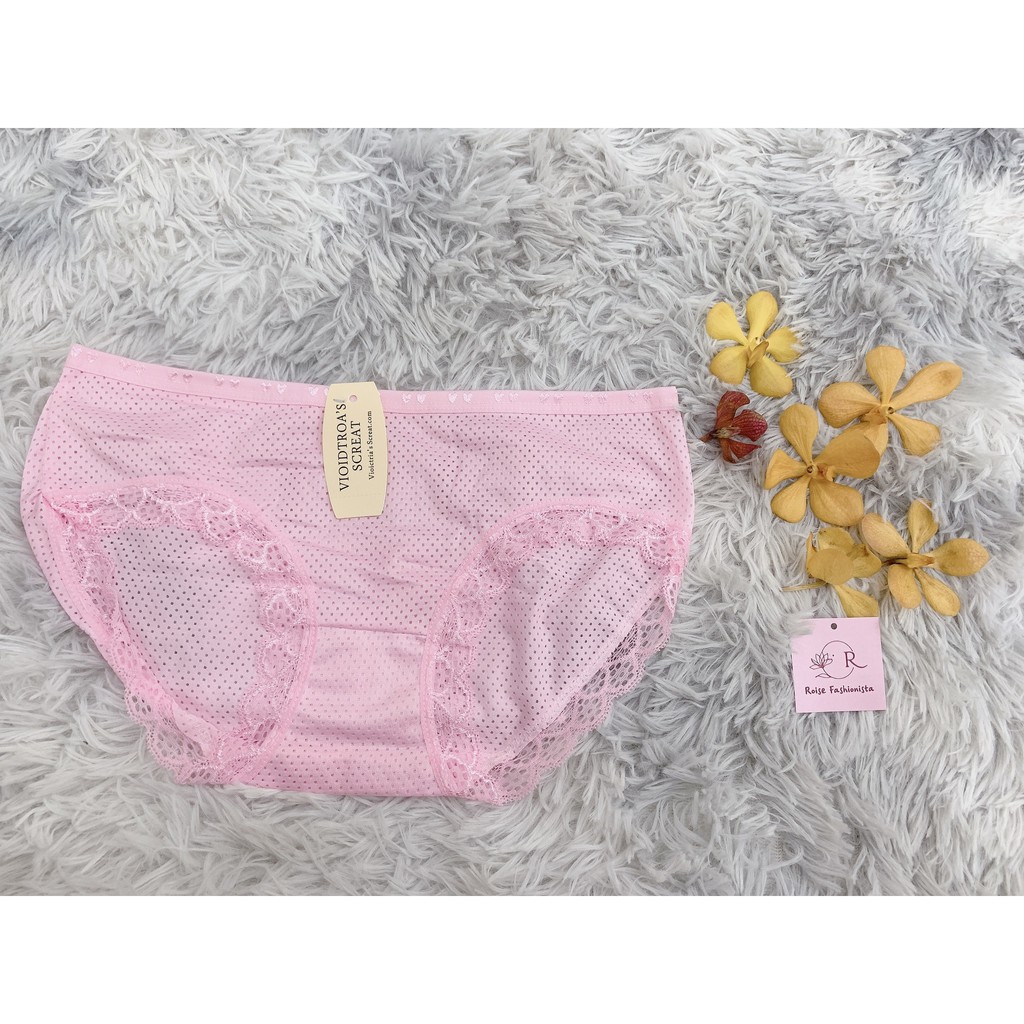 Quần Lót Nữ Viền Ren Thông Hơi Sexy - Cotton