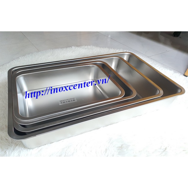 KHAY MÂM SÂU INOX 304 CAO 10 CM - KHAY MÂM XỊN - KHAY PHỤC VỤ INOX 304