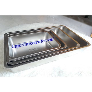 Khay mâm sâu inox 304 cao 10 cm - khay mâm xịn - khay phục vụ inox 304