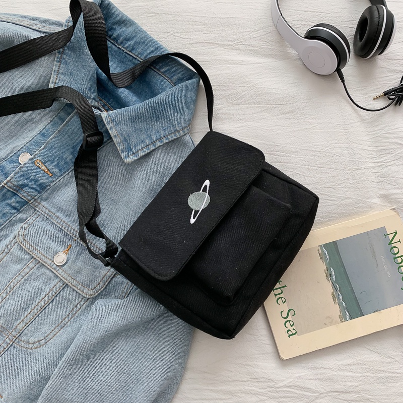 Túi đeo chéo Ulzzang nam nữ vải canvas đi chơi thời trang Hàn Quốc IG102