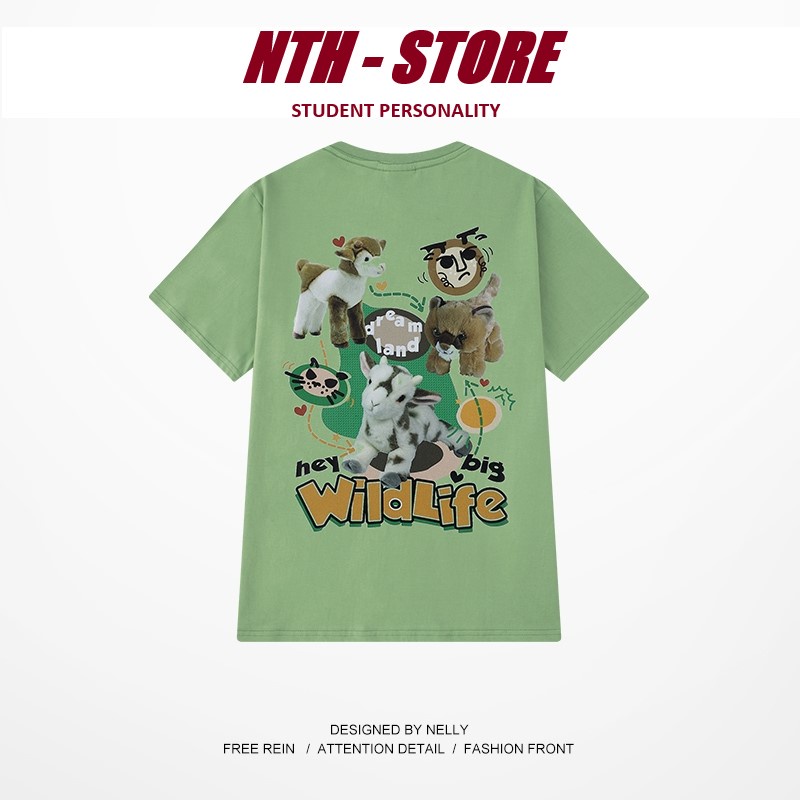 Áo Nelly - Áo phông Nelly Heybig 100% cotton - WILDLITER XANH 75