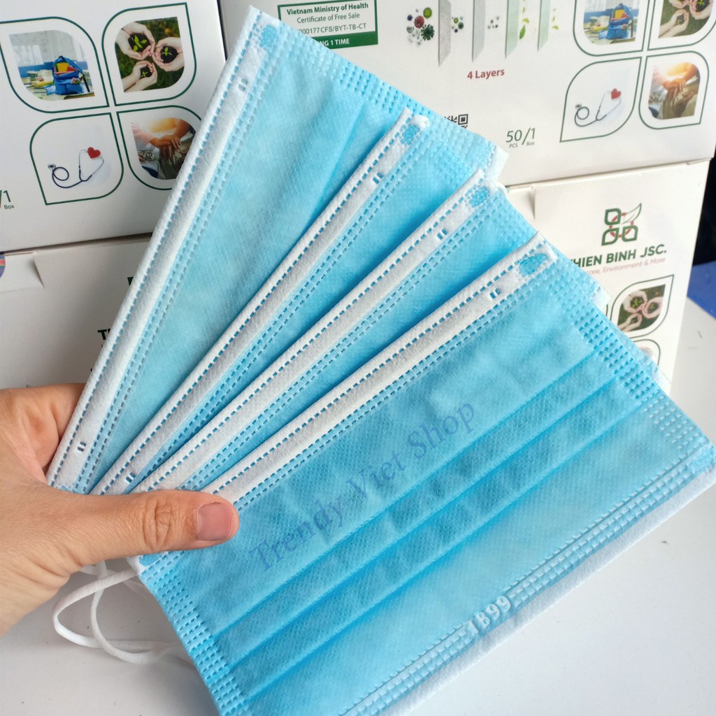 [Hộp 50 chiếc] Khẩu trang Y tế 4 lớp kháng khuẩn Việt Hàn, Hàng VNXK | BigBuy360 - bigbuy360.vn