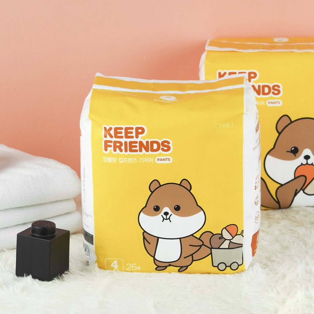 Tã bỉm Keep Friends đủ size cho bé Dán/Quần S40/M32/L28/XL24