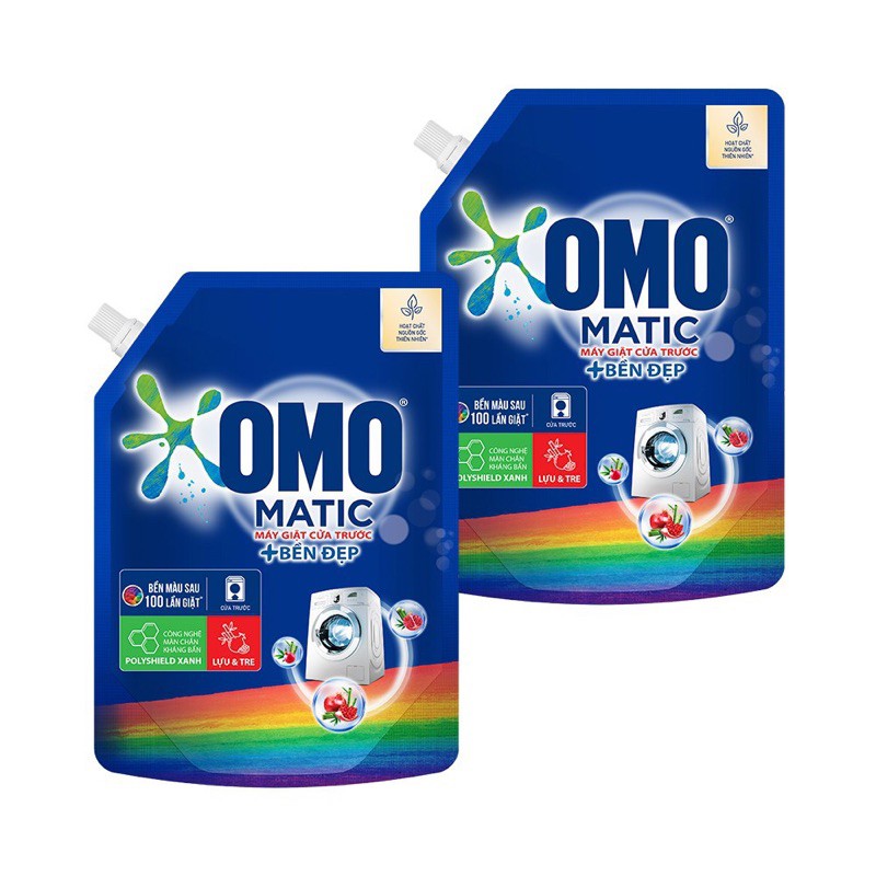 Combo 2 túi Túi Nước giặt Omo Matic dành cho máy giặt cửa trước túi 2kg