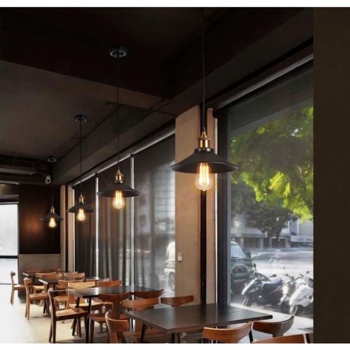 Bộ 2 Đèn Thả Trần Chao Hình Nón Đui Vàng Đồng Cổ Điển Sang Trọng, Mẫu Đèn Thả Đẹp