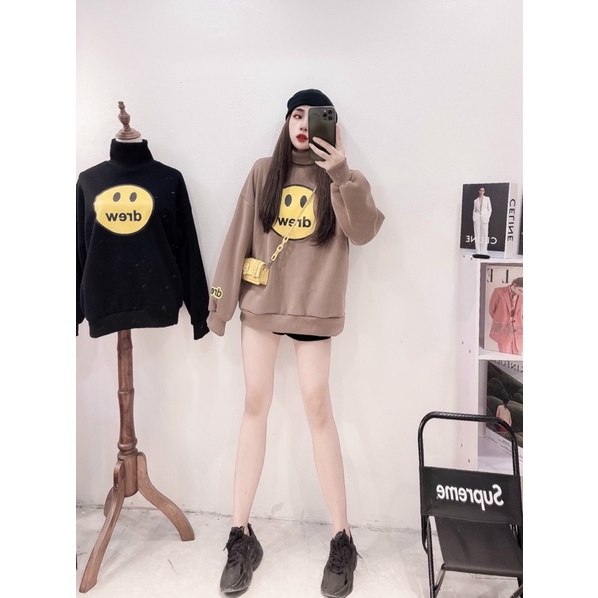 Áo nỉ mặt cười cổ lọ ms189 | BigBuy360 - bigbuy360.vn