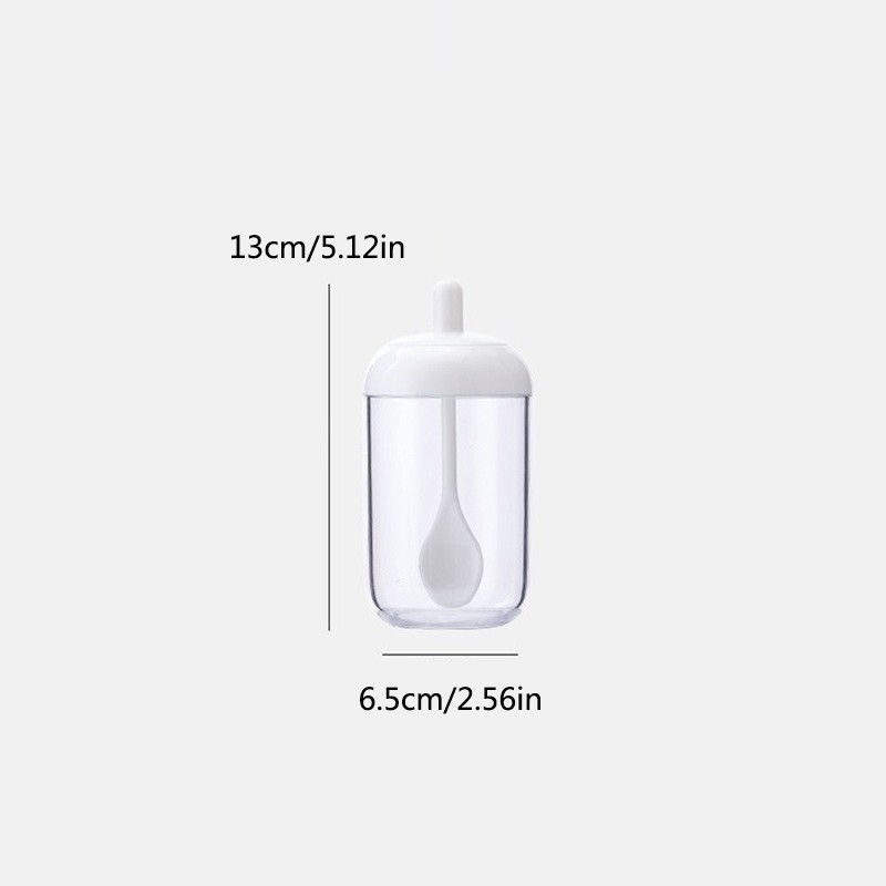 1 Hũ Đựng Gia Vị Bằng Nhựa Kèm Muỗng