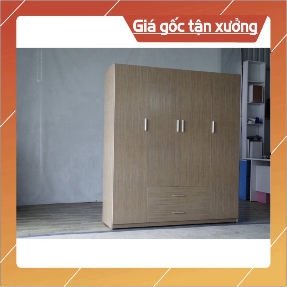 [Chỉ ship HN] Tủ quần áo người lớn nhựa Đài Loan cao cấp 4 cánh kích thước 185*165cm