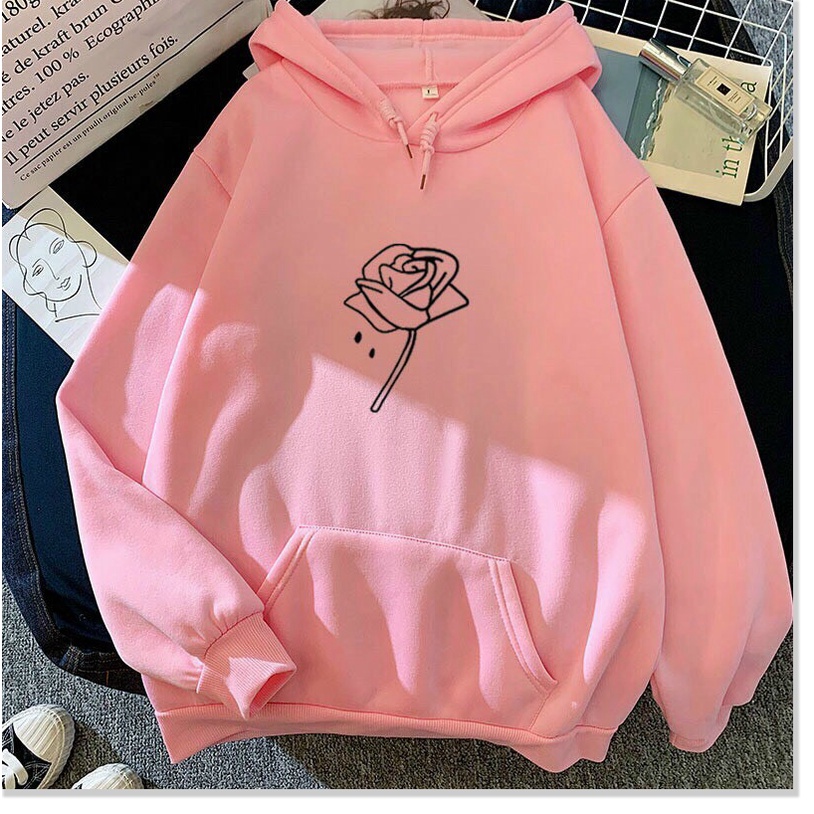 Áo khoác nỉ nữ hoạ tiết bông hoa cực đẹp , cá tính , thời trang mới 2021 KME FASHION