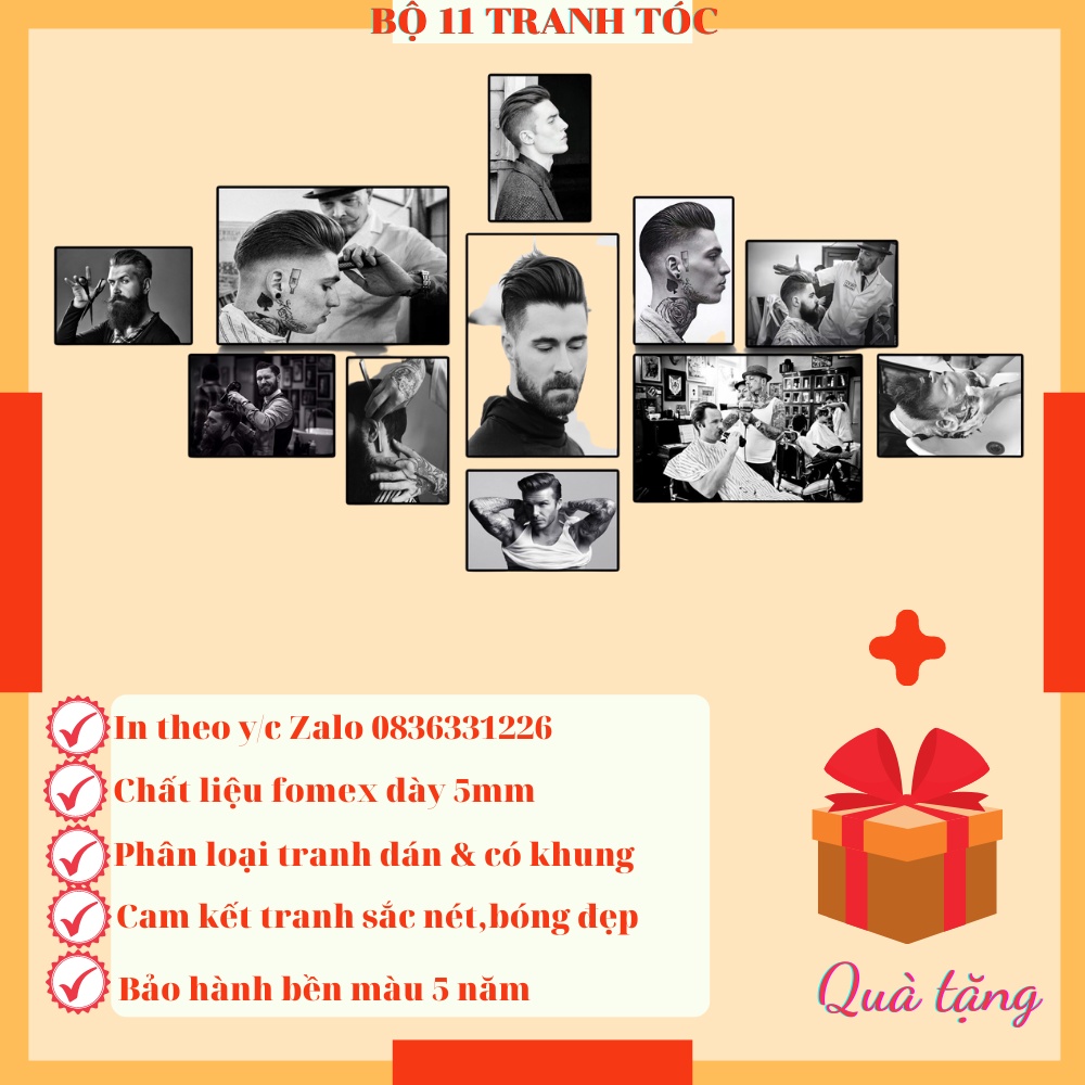 BỘ 11 TRANH SALON TÓC NAM (BARBER) SIÊU ĐẸP-FL5 - ÁNH DƯƠNG