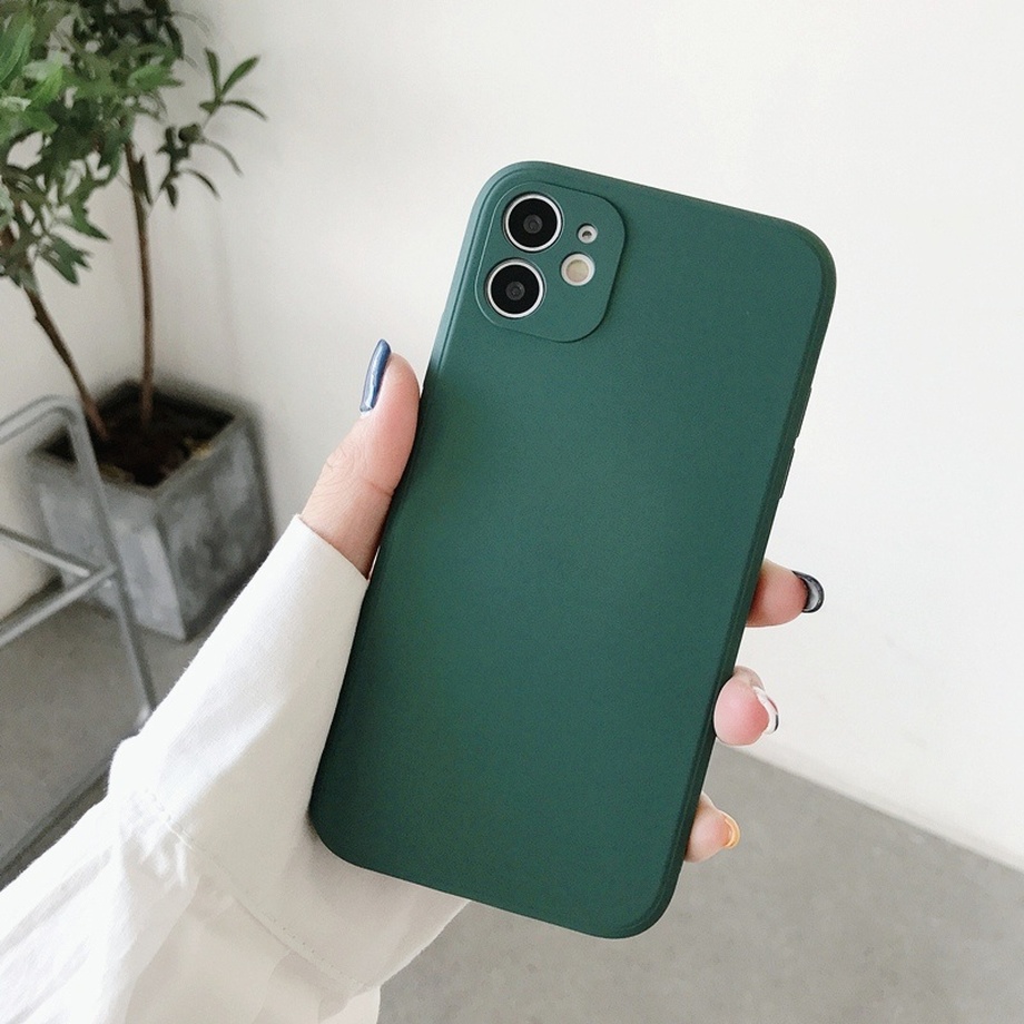 Ốp điện thoại silicon mềm chống sốc màu trơn cho Iphone 12 Mini Pro Max Xr X Xs 7 8 Plus | BigBuy360 - bigbuy360.vn