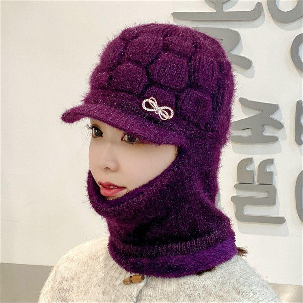 Mũ Len Trùm Đầu Chống Gió Dày Dặn Giữ Ấm Mùa Đông Cho Nữ