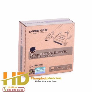 Cáp máy in USB to LPT DB25 Parallel dài 2m Ugreen 20224