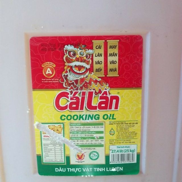 Dầu ăn CÁI LÂN Bình Lớn 25kg