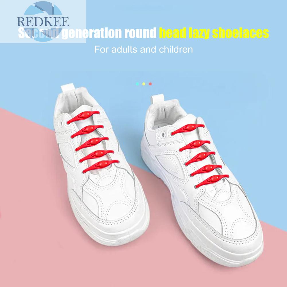 Set 12 dây giày thể thao bằng silicon không cần buộc tiện dụng cho nam và nữ