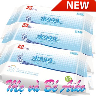 Combo 3 gói khăn ướt lec 80 miếng 99.9% e161