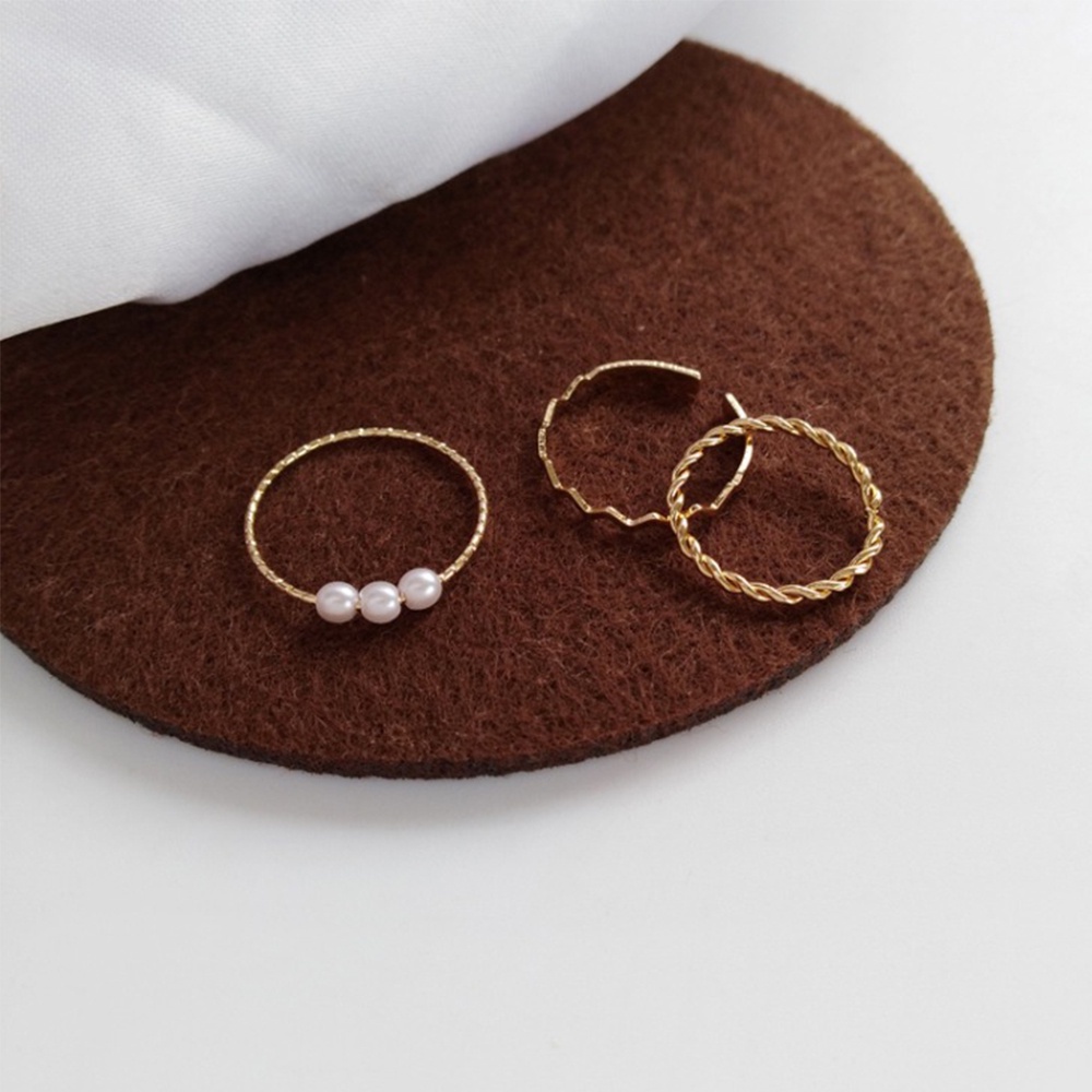 Set 5 Nhẫn Đeo Ngón Tay Thiết Kế Đơn Giản Nhiều Màu Sắc Thời Trang Cho Nữ