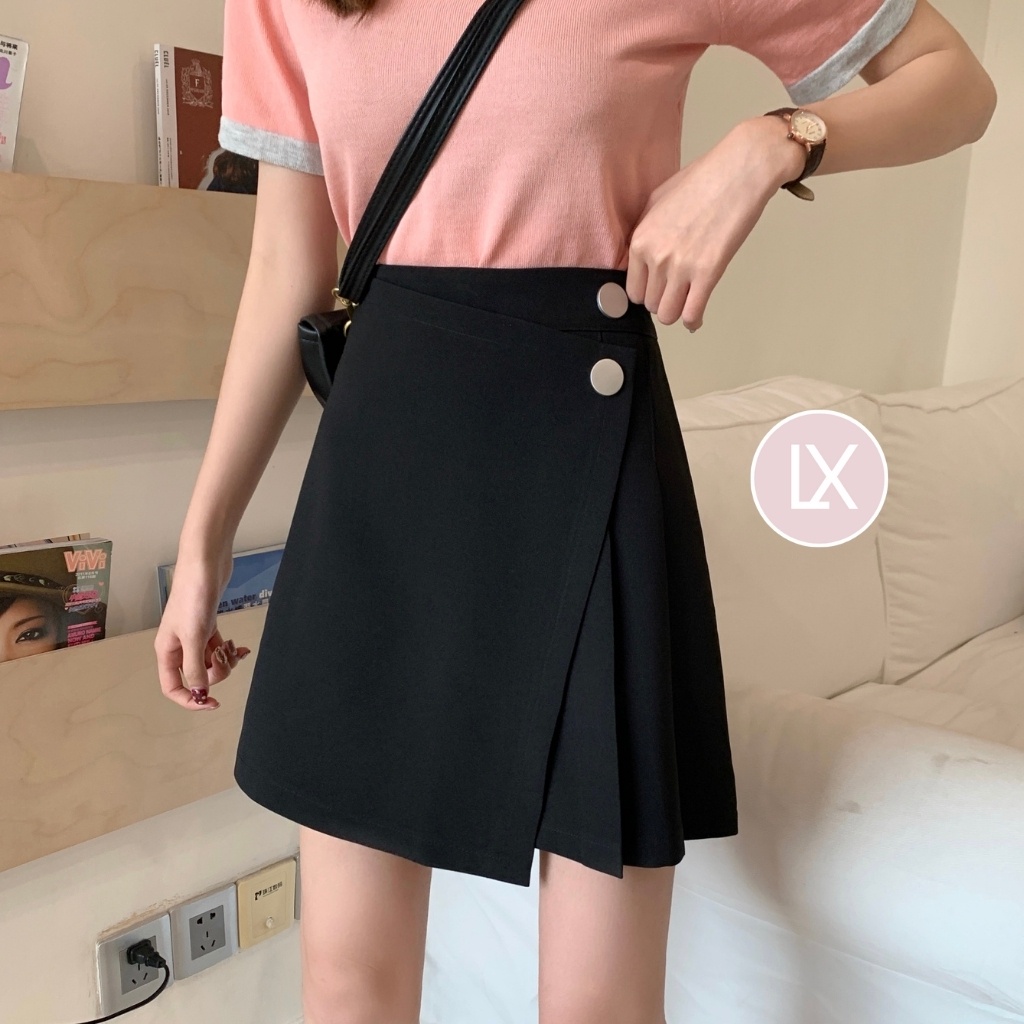 Chân váy chữ A ❤️ Nữ Cạp lưng cao khuy 2 nút nổi bật trẻ trung xinh đẹp phong cách hàn quốc sang trọng HT8 | BigBuy360 - bigbuy360.vn