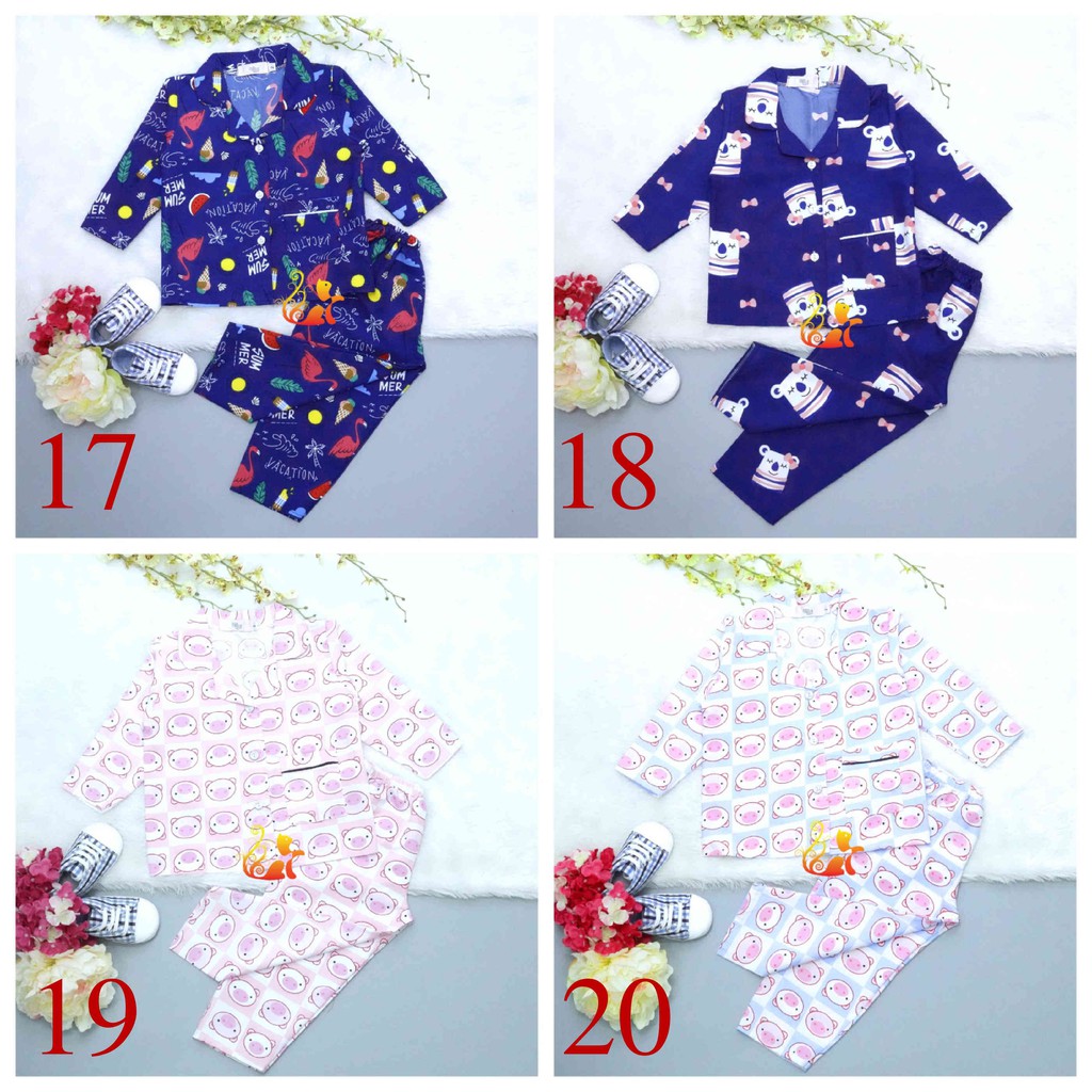 (Phần 1) Size số 4 - Đồ Bộ Mặc Nhà "Quần Dài" Pijama Kate Thái - Cho Bé 13 - 17kg. Từ 2 tuổi - 4 tuổi.