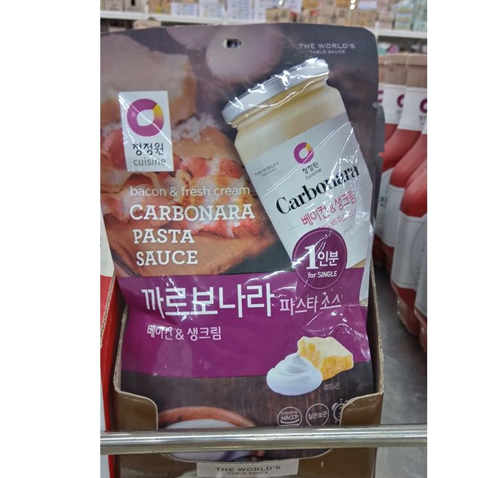 Sốt mì ý spaghetti hàn quốc vị thịt nướng kem tươi 150g - 까로보나라 스파게티 소스