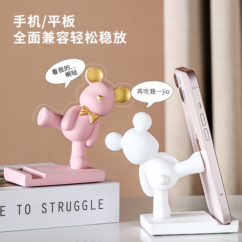 Giá Đỡ Điện Thoại Để Bàn Hình Chú Gấu Độc Đáo Trang Trí Cho Học Sinh