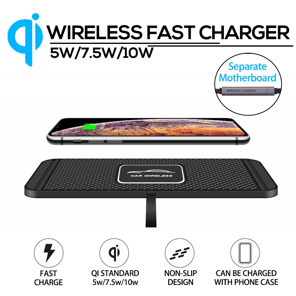 Đế Sạc Điện Thoại Không Dây 10W Q1 Chống Trượt Sạc Nhanh USB Cho IPhone Samsung