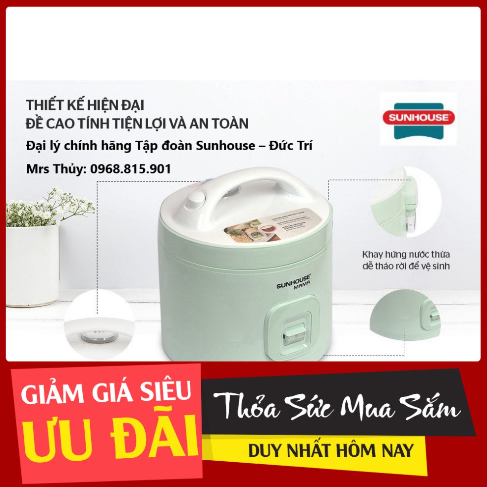 Nồi Cơm điện 1.2L SUNHOUSE MAMA SHD8265B Cao cấp