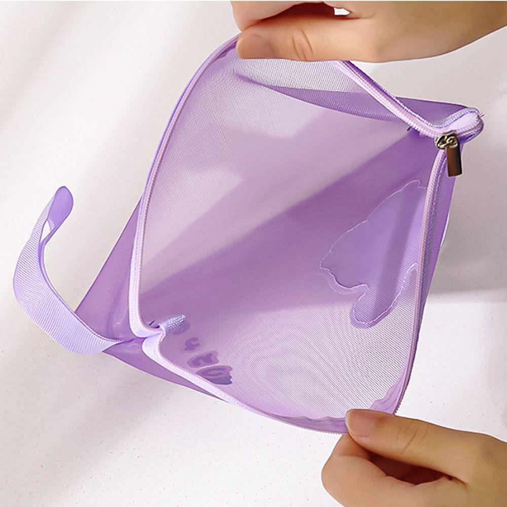 Túi Đựng Bút Bằng Lưới Trong Suốt Hình Thỏ Dễ Thương