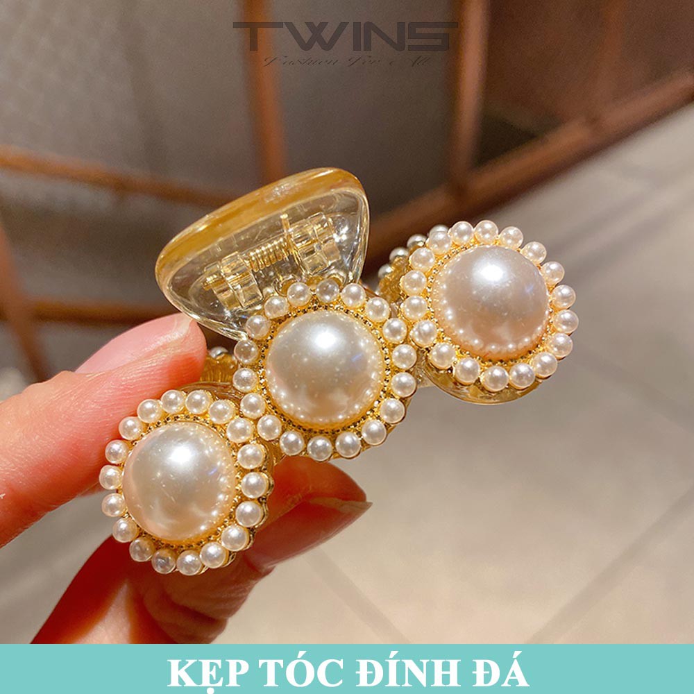 Kẹp tóc kim loại đính đá SK202 sang trọng, dễ thương, xinh đẹp phong cách Hàn Quốc làm phụ kiện tóc cho nữ