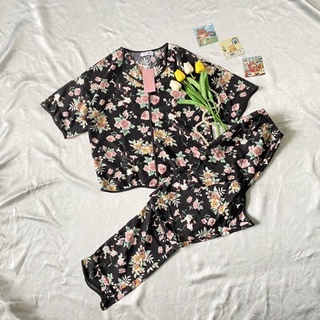 Bộ pijama lụa MANGO vải siêu mát mịn