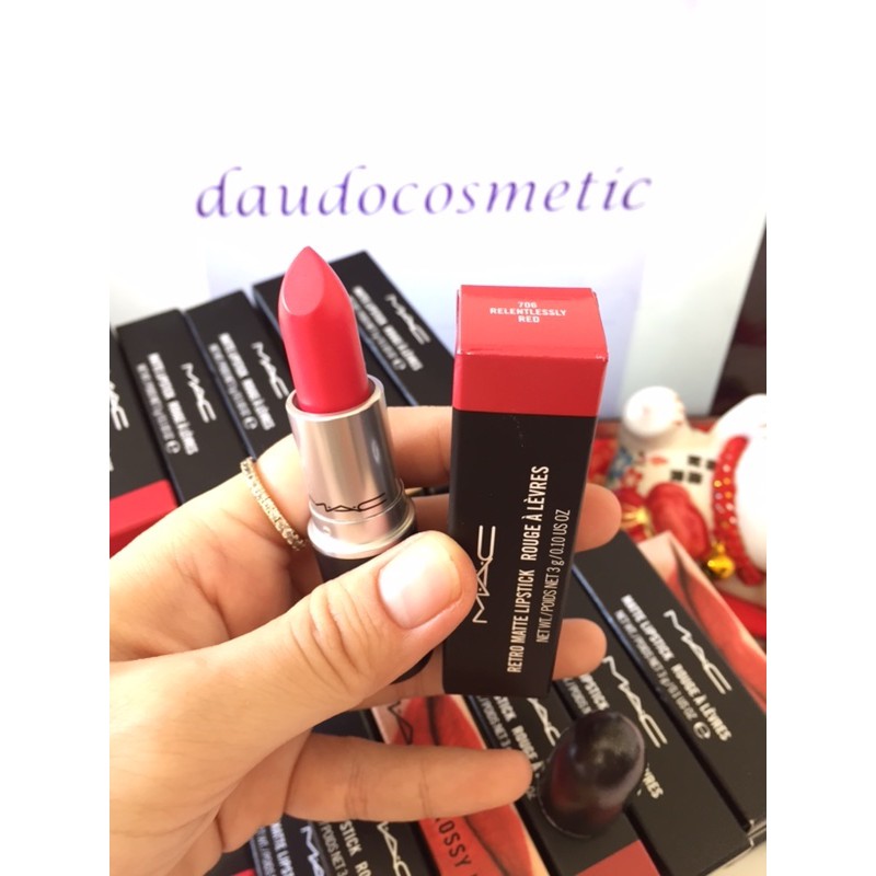 Son MAC chính hãng màu Ruby Woo, Dangerous, D For Danger