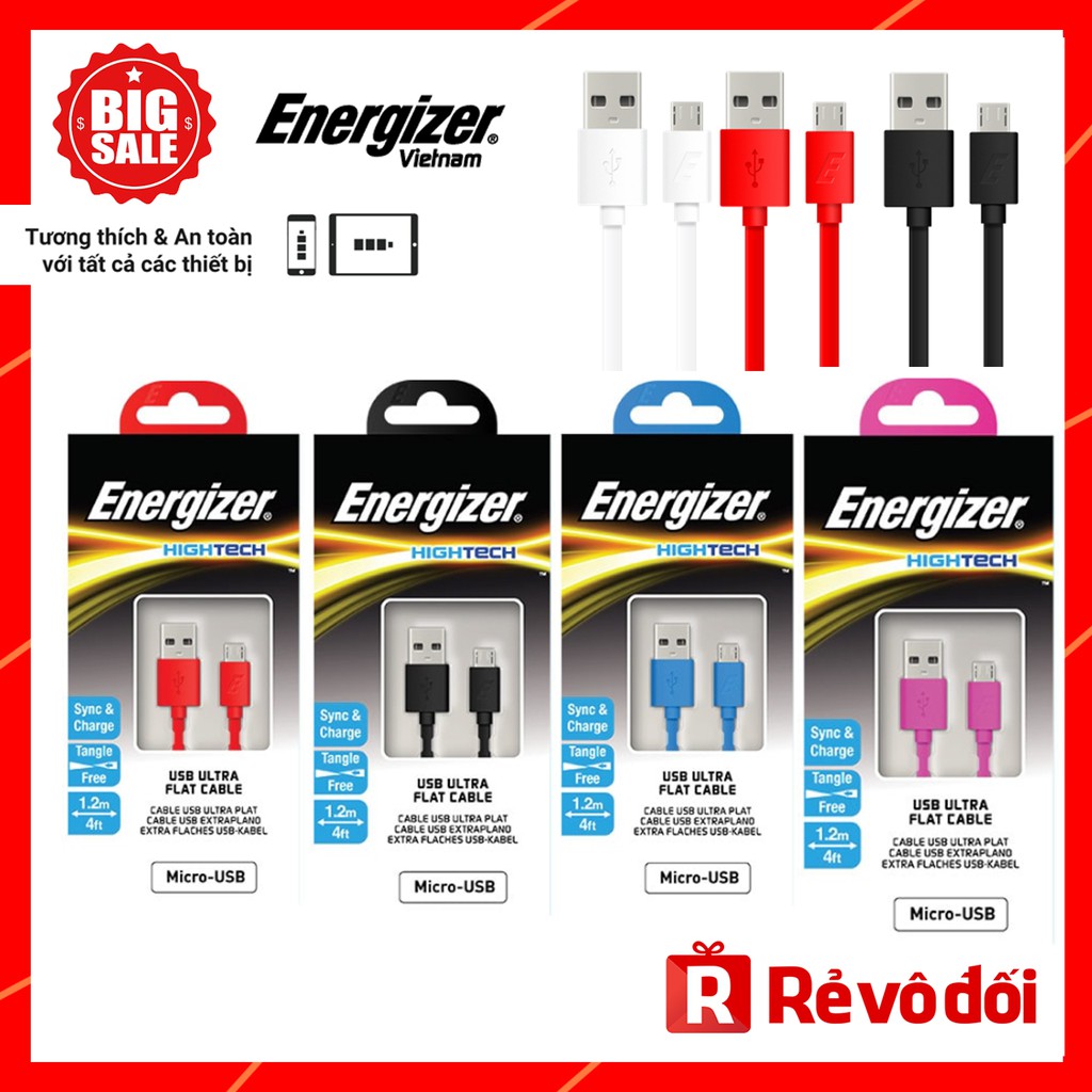 Cáp Sạc Micro USB - Chính Hãng Energizer Siêu Bền