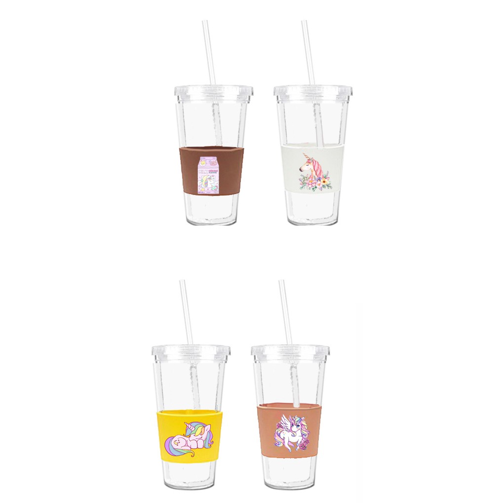 Cốc 2 lớp ngựa thần unicorn C2DI9 cốc giữ nhiệt ly 2 lớp cốc làm lạnh dễ thương
