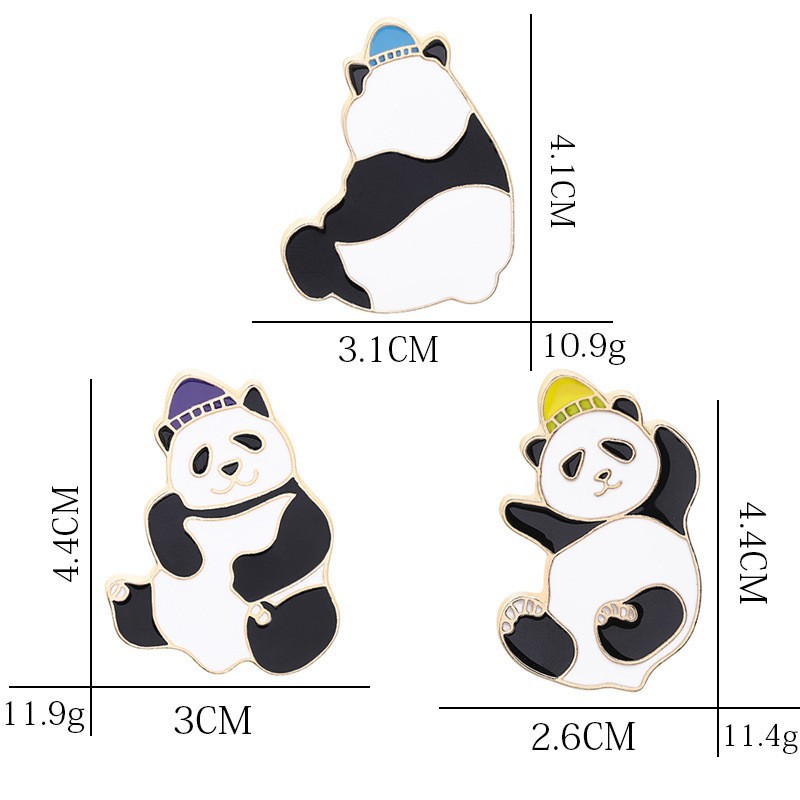 Cute Panda Brooch Garment Bag Accessories