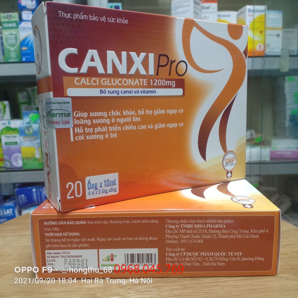CanxiPro - Bổ sung Canxi và Vitamin hộp 20 ống