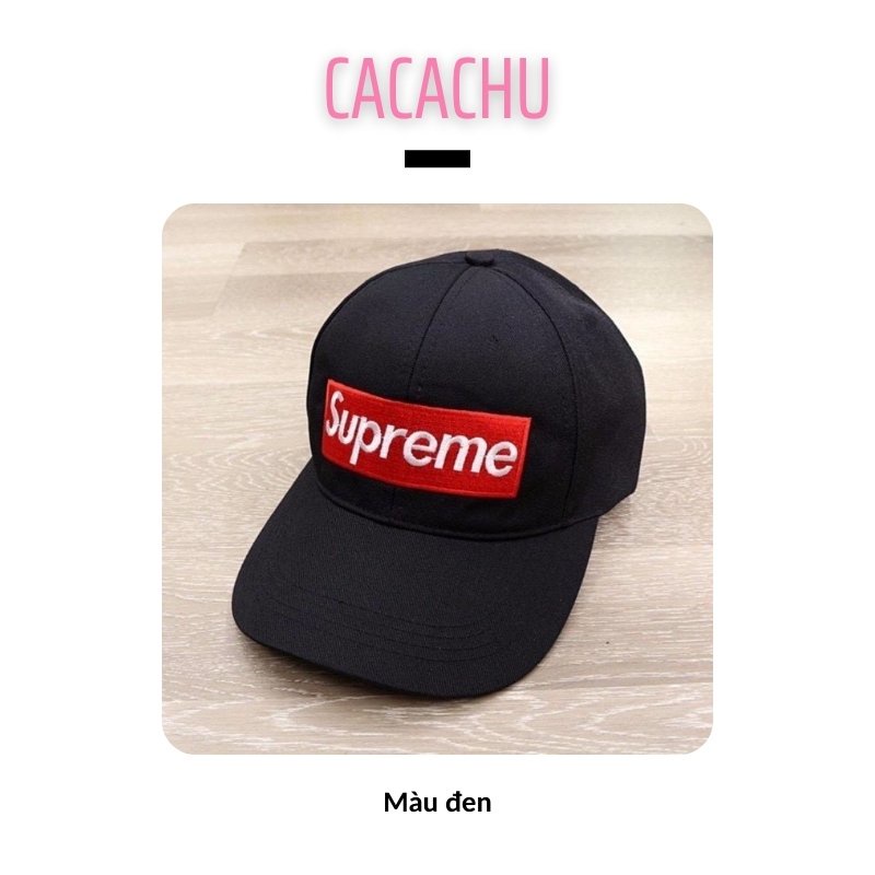 Mũ lưỡi trai, Nón kết nam nữ unisex thêu chữ Supremee siêu hot 100% cotton thoáng khí phong cách ulzzang CACACHU M09