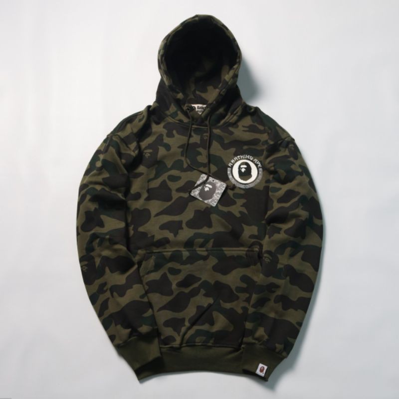 Bape Áo Khoác Hoodie Họa Tiết Rằn Ri Cá Tính