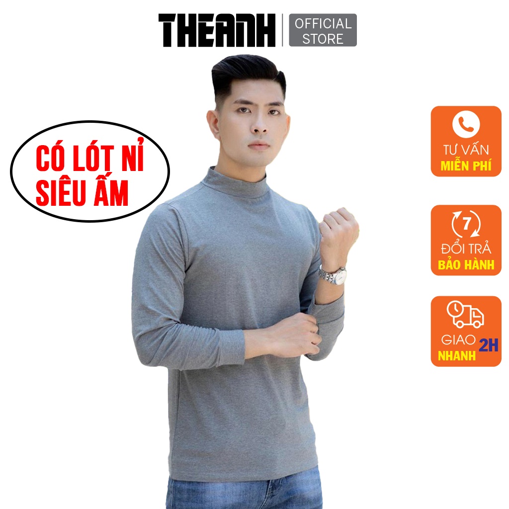 Áo thun giữ nhiệt nam cao cổ phong cách trẻ trung năng động, mã TA-XV09
