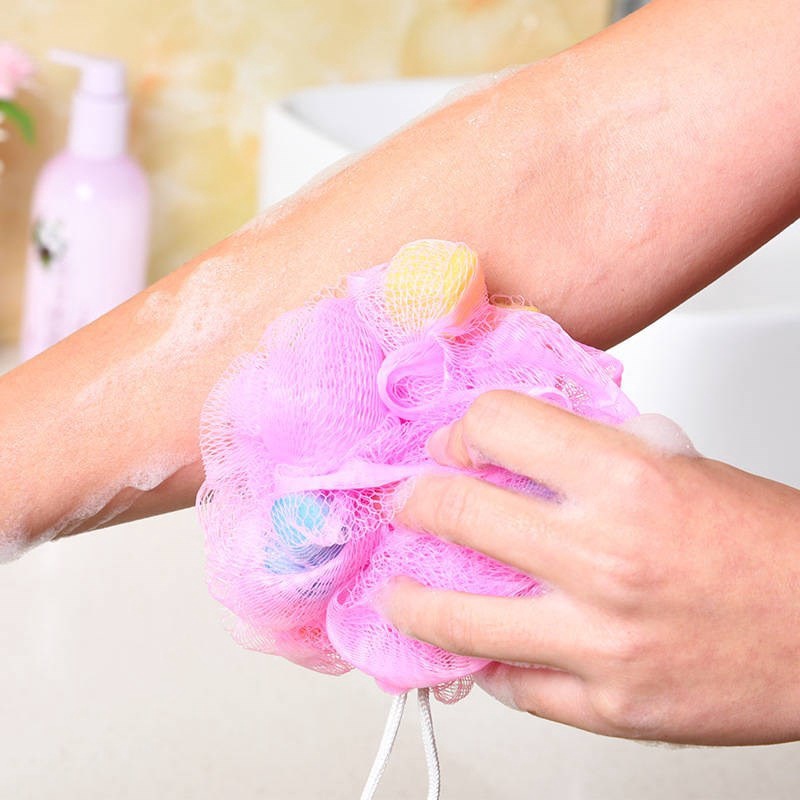 (Hàng Mới Về) Bông Tắm Tạo Bọt Tẩy Tế Bào Chết Cỡ Lớn Tiện Dụng
