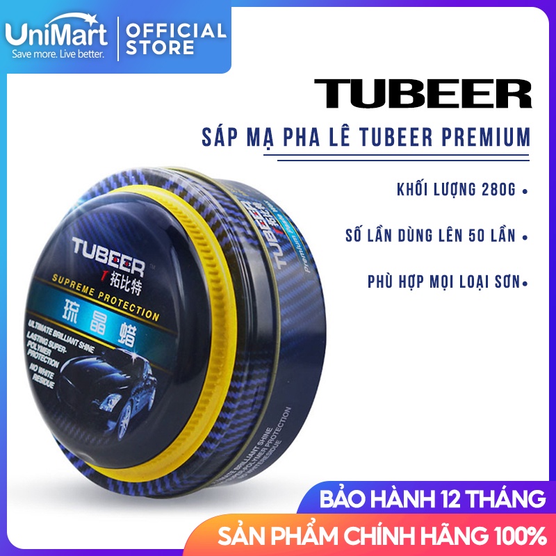 Sáp Đánh Bóng Sơn Xe Hơi Mạ Pha Lê Tubeer Premium Paste Wax 280g - UniMart Official Store