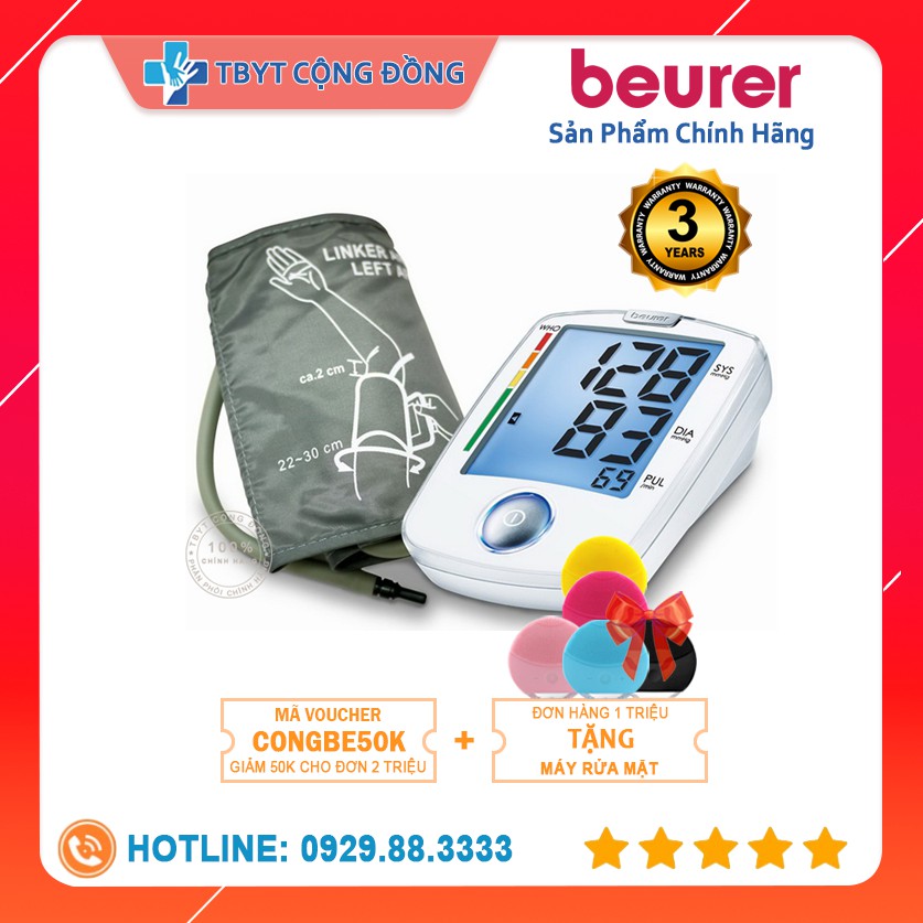 Máy đo huyết áp bắp tay Beurer BM44 (có Adapter)