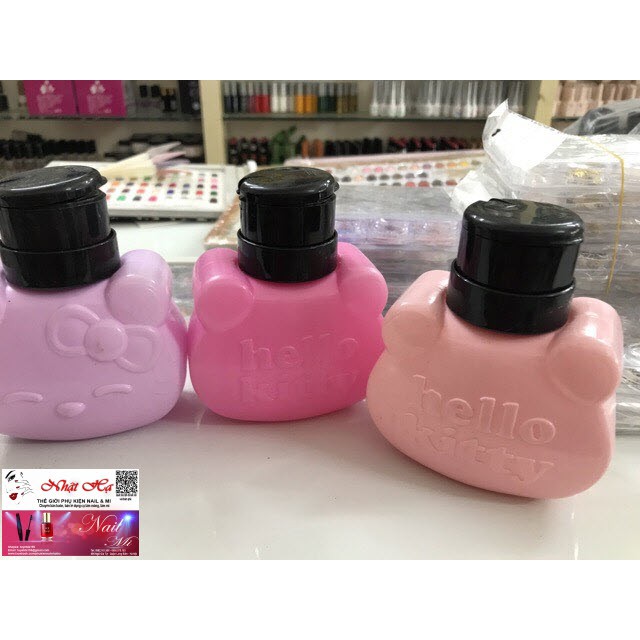 Lọ Đựng Acetone, Cồn, Nước (Hình Hello Kitty) 260ml