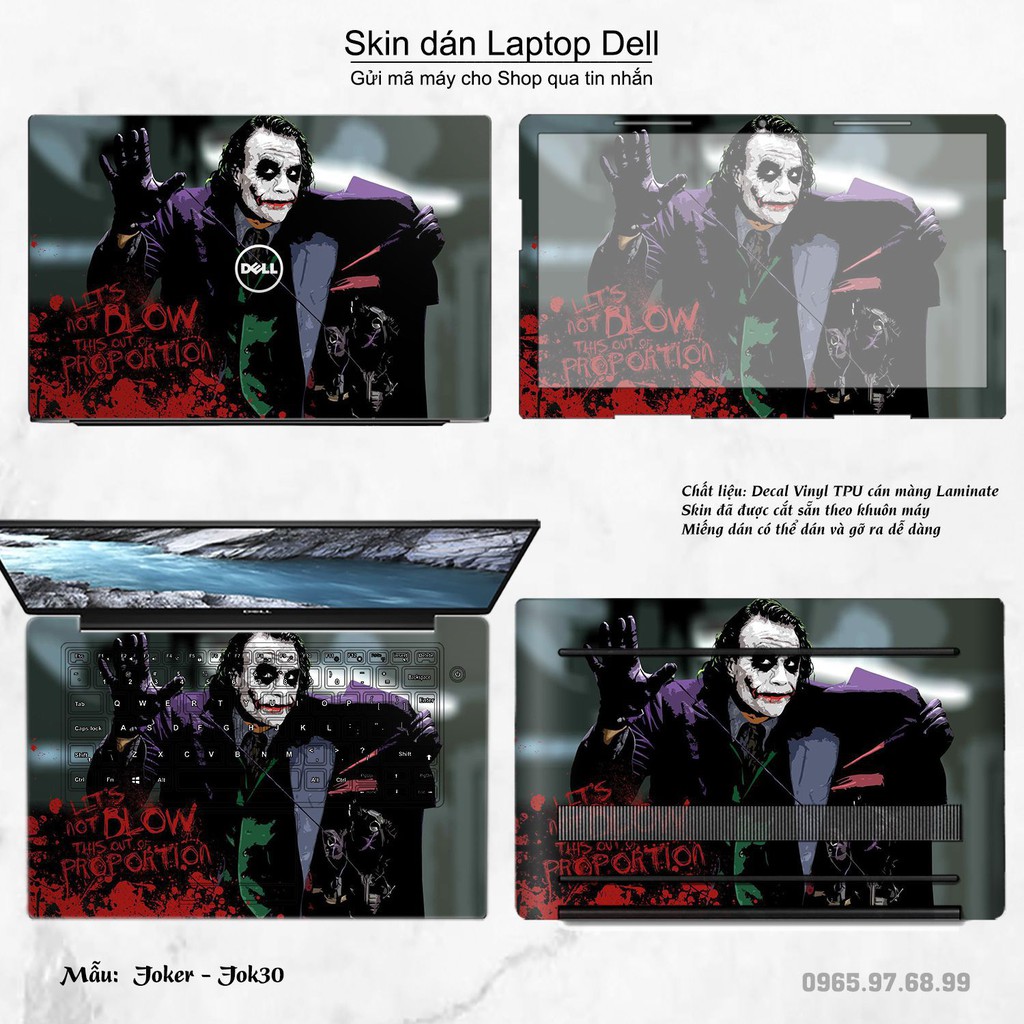 Skin dán Laptop Dell in hình Joker nhiều mẫu 4 (inbox mã máy cho Shop)