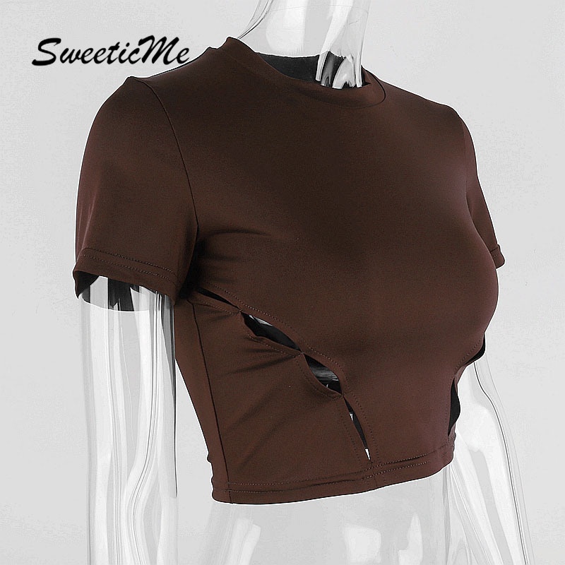 Áo Thun Tay Ngắn Cổ Tròn Màu Sắc Đơn Giản 2021 Cho Nữ | BigBuy360 - bigbuy360.vn