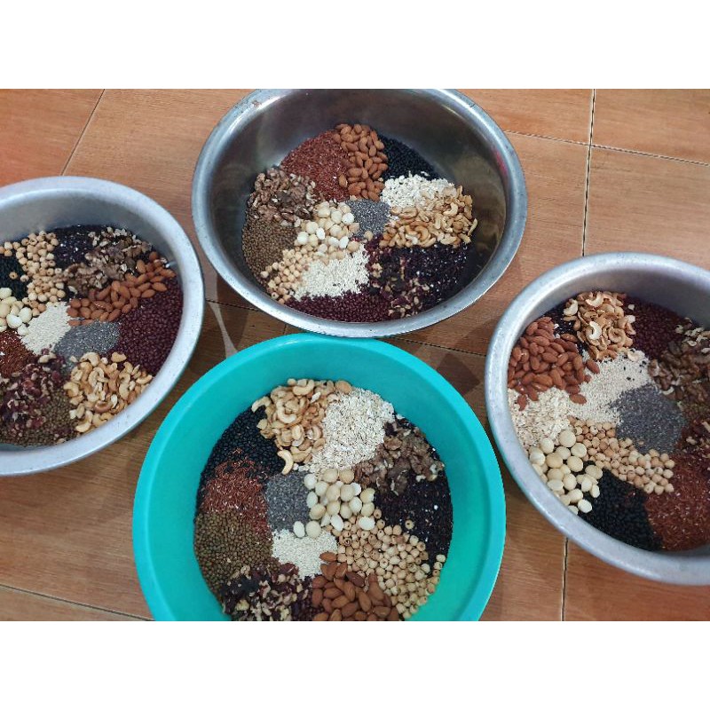 BỘT NGŨ CỐC HANDMADE 17 HẠT DINH DƯỠNG,LỢI SỮA 500gr