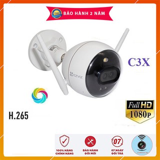 Camera IP WIFI 2M Ngoài Trời  AI Thông Minh EZVIZ C3N C3X (1080P) Màu Ban Đêm CHÍNH HÃNG - BH 24TH C3WN C3W HIKVISION