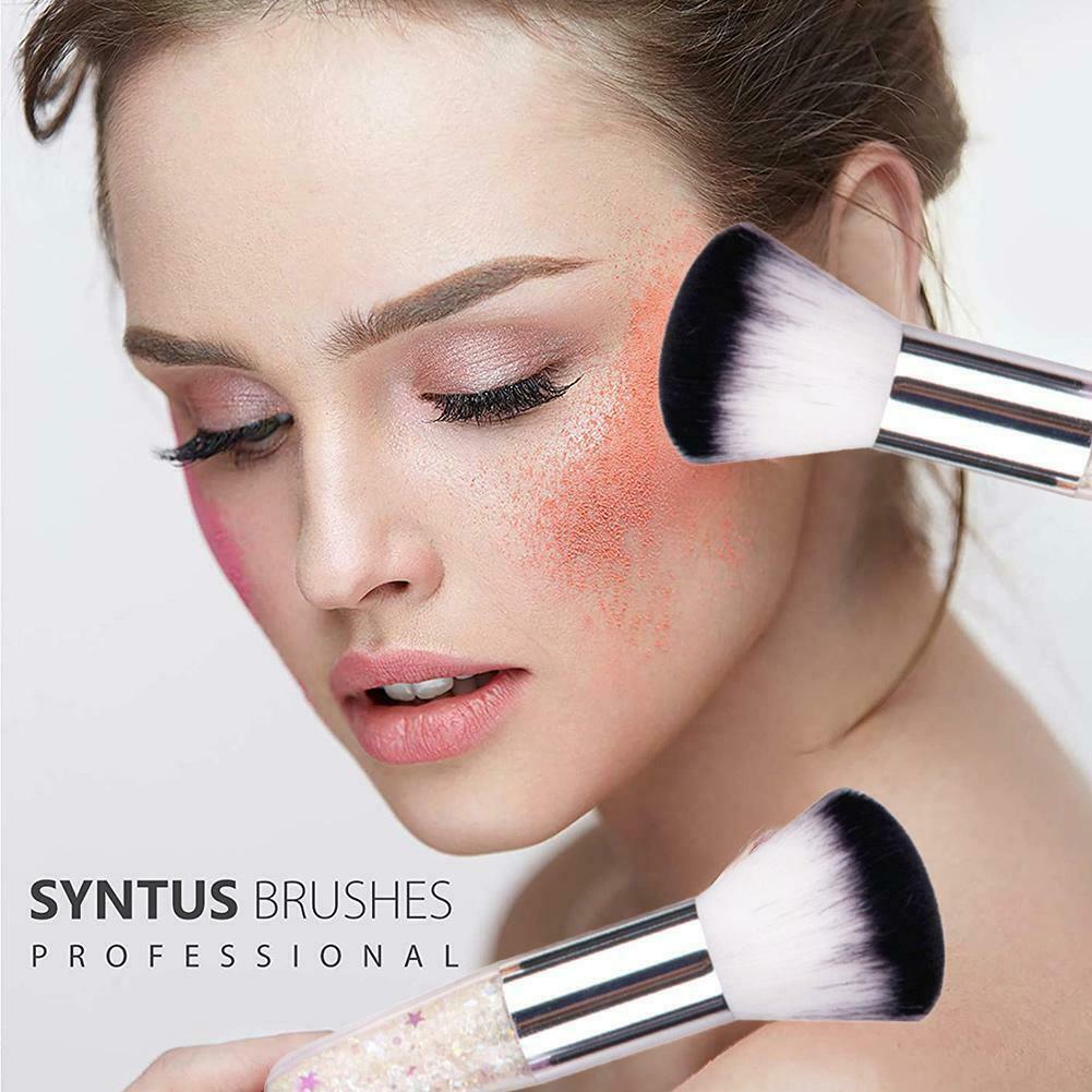 (Hàng Mới Về) Cọ Trang Điểm Tay Cầm Trong Suốt Thiết Kế Tay Cầm Họa Tiết Kim Cương Đẹp Mắt O1Z7